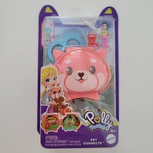Red Panda - Mattel Polly Pocket Pet Connects compact playset, Stackable, new